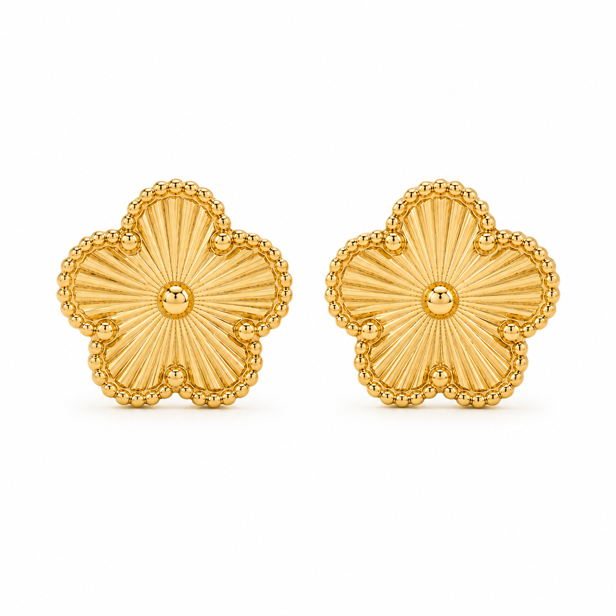 Brinco Trevo Feminino Banhado a Ouro 18K