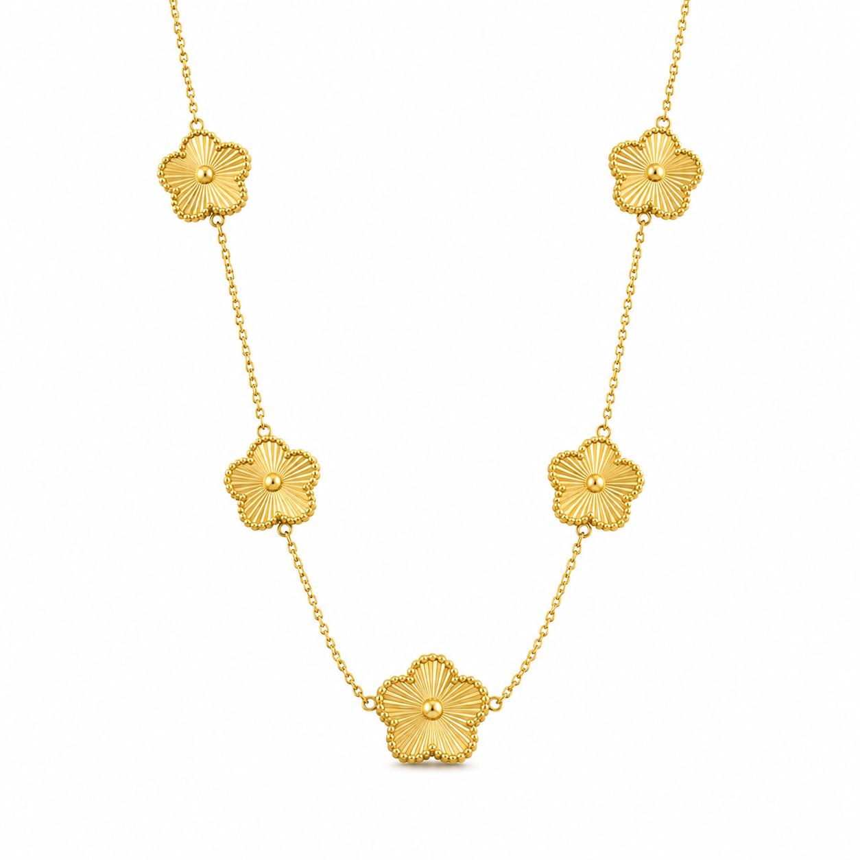 Colar Trevo Feminino Banhado a Ouro 18K
