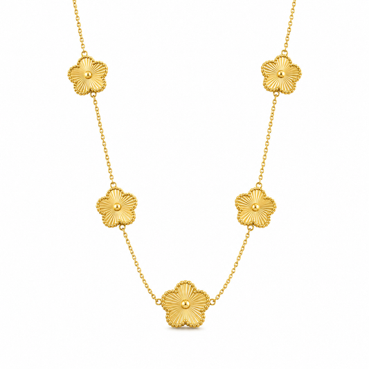 Colar Trevo Feminino Banhado a Ouro 18K