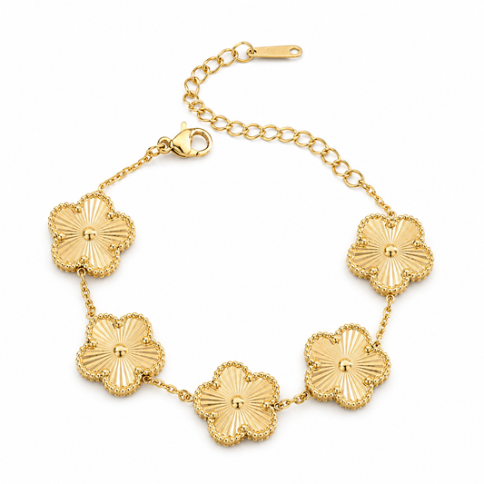 Pulseira Trevo Elegance Banhada a Ouro 18K